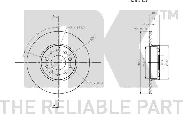 NK 312368 - Əyləc Diski furqanavto.az