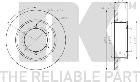 NK 312289 - Əyləc Diski furqanavto.az