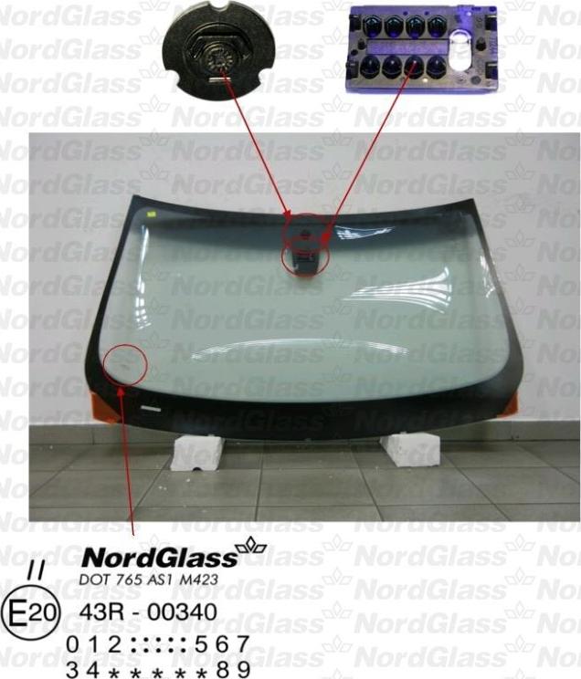 NordGlass 4044594 - Qabaq şüşəsi furqanavto.az