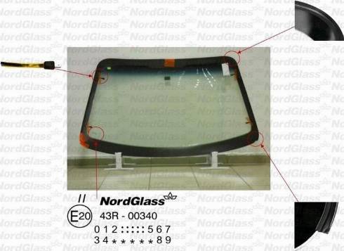 NordGlass 4045533 - Qabaq şüşəsi furqanavto.az