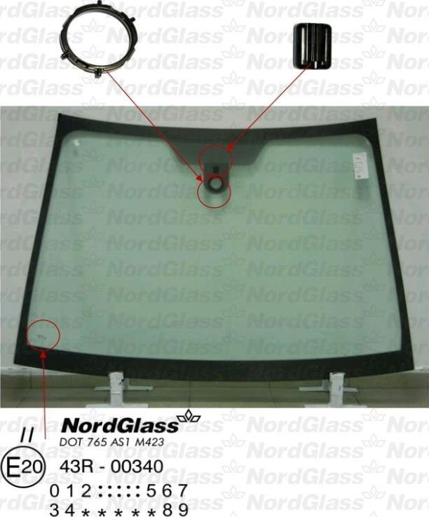 NordGlass 4043647 - Qabaq şüşəsi furqanavto.az