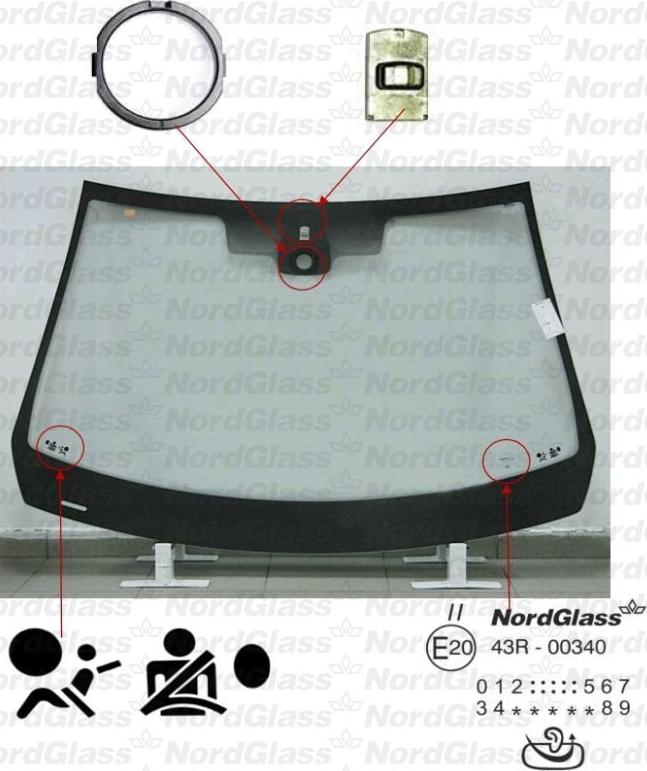 NordGlass 4043701 - Qabaq şüşəsi furqanavto.az