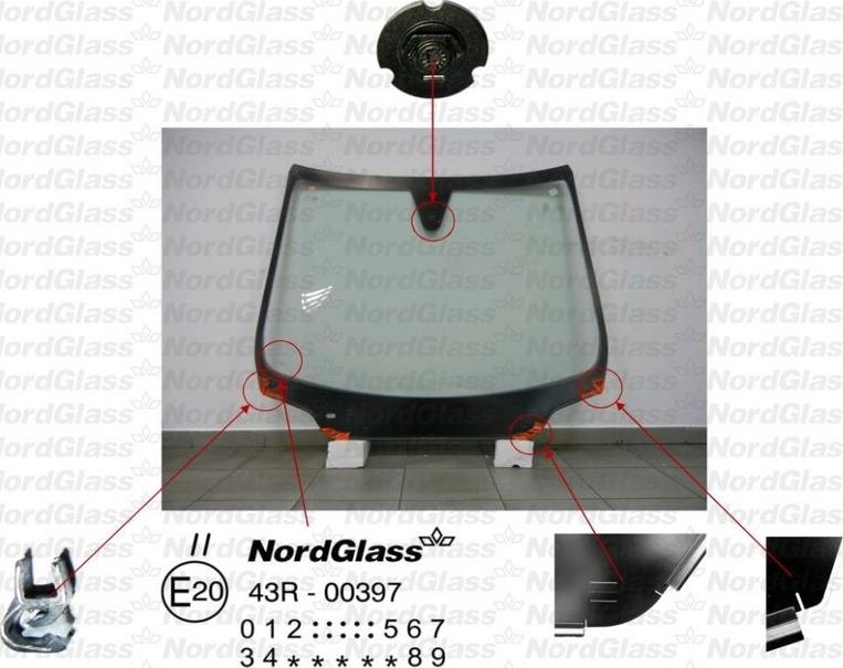 NordGlass 4043710 - Qabaq şüşəsi furqanavto.az