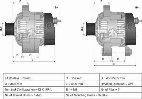 NPS DAN985 - Alternator furqanavto.az