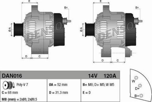 NPS DAN016 - Alternator furqanavto.az