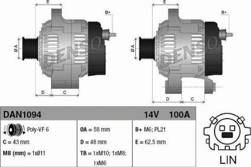 NPS DAN1094 - Alternator furqanavto.az