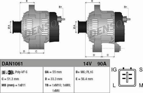 NPS DAN1061 - Alternator furqanavto.az