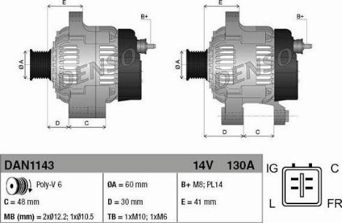 NPS DAN1143 - Alternator furqanavto.az