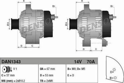 NPS DAN1343 - Alternator furqanavto.az