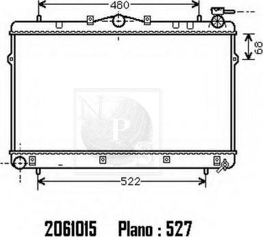 NPS H156I32 - Radiator, mühərrikin soyudulması furqanavto.az