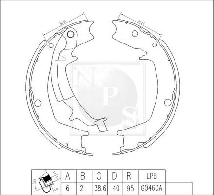 NPS H350I14 - Əyləc Başlığı Dəsti furqanavto.az