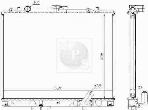 NPS M156I34A - Radiator, mühərrikin soyudulması furqanavto.az