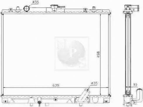 NPS M156I34 - Radiator, mühərrikin soyudulması furqanavto.az