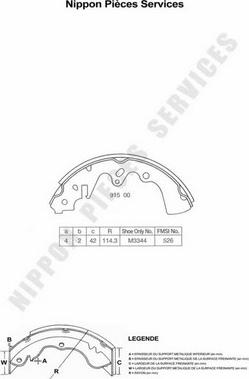 NPS M350A03 - Əyləc Başlığı Dəsti furqanavto.az