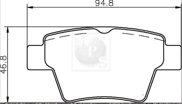 NPS P361A05 - Əyləc altlığı dəsti, əyləc diski furqanavto.az