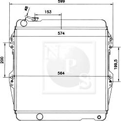 NPS T156A23 - Radiator, mühərrikin soyudulması furqanavto.az