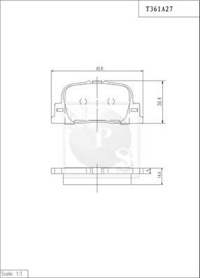 NPS T361A27 - Əyləc altlığı dəsti, əyləc diski furqanavto.az