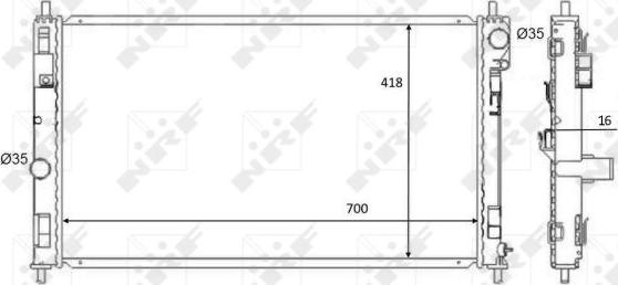 NRF 59089 - Radiator, mühərrikin soyudulması furqanavto.az