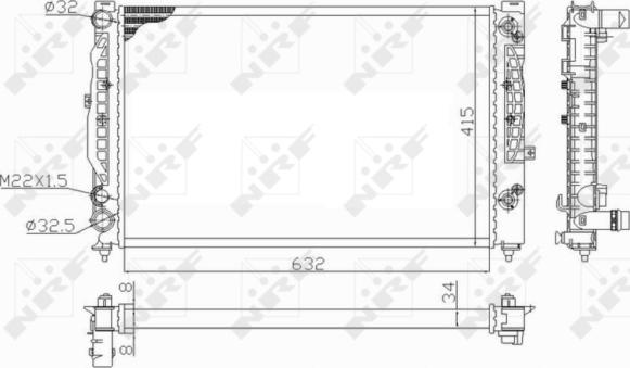 NRF 59101 - Radiator, mühərrikin soyudulması furqanavto.az