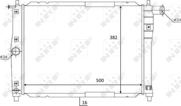 NRF 59122 - Radiator, mühərrikin soyudulması furqanavto.az