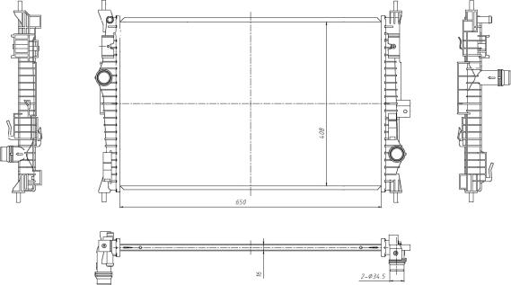 NRF 59302 - Radiator, mühərrikin soyudulması furqanavto.az