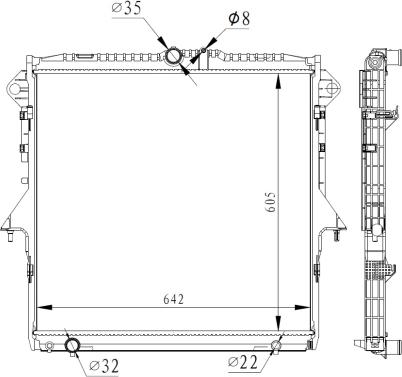 NRF 59261 - Radiator, mühərrikin soyudulması furqanavto.az