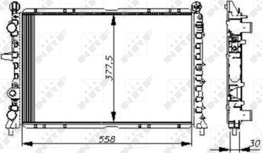 NRF 54502 - Radiator, mühərrikin soyudulması furqanavto.az