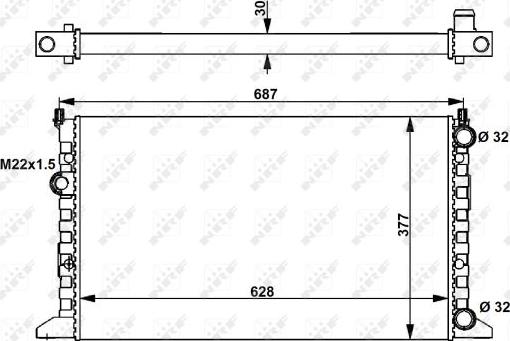 NRF 54657 - Radiator, mühərrikin soyudulması furqanavto.az