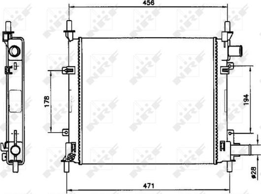 NRF 54601 - Radiator, mühərrikin soyudulması furqanavto.az