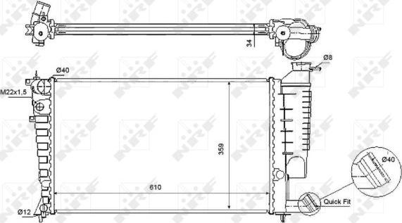 NRF 54715 - Radiator, mühərrikin soyudulması furqanavto.az