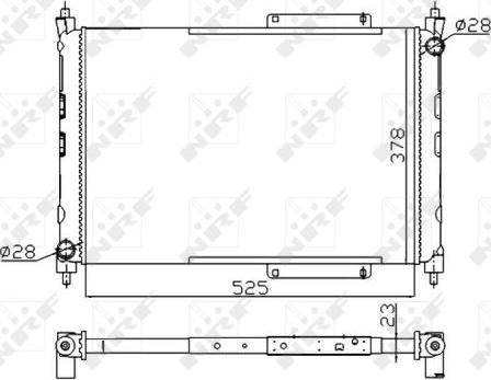 NRF 55425A - Radiator, mühərrikin soyudulması furqanavto.az