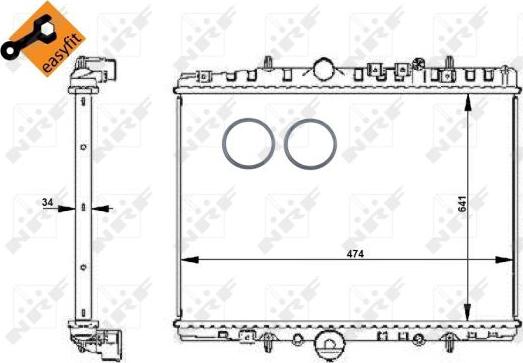 NRF 55347 - Radiator, mühərrikin soyudulması furqanavto.az