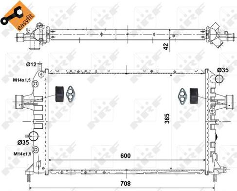 NRF 55351 - Radiator, mühərrikin soyudulması furqanavto.az