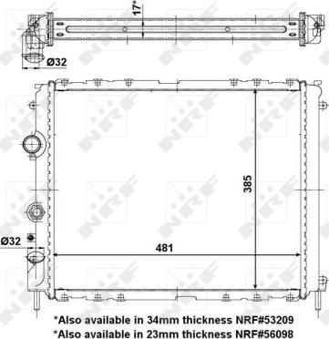 NRF 56099 - Radiator, mühərrikin soyudulması furqanavto.az