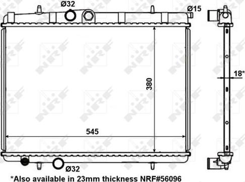 NRF 56095 - Radiator, mühərrikin soyudulması furqanavto.az