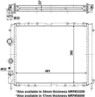 NRF 56098 - Radiator, mühərrikin soyudulması furqanavto.az