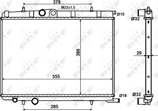 NRF 56021 - Radiator, mühərrikin soyudulması furqanavto.az