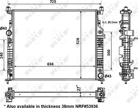 NRF 56074 - Radiator, mühərrikin soyudulması furqanavto.az