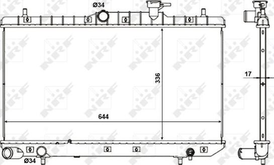 NRF 56155 - Radiator, mühərrikin soyudulması furqanavto.az