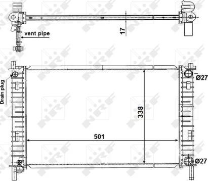 NRF 56134 - Radiator, mühərrikin soyudulması furqanavto.az