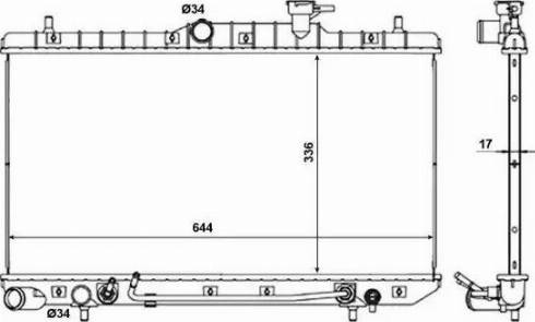 NRF 56137 - Radiator, mühərrikin soyudulması furqanavto.az