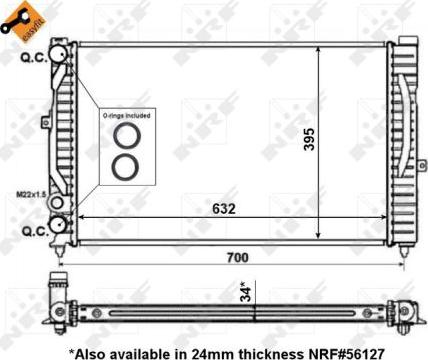 NRF 509504 - Radiator, mühərrikin soyudulması furqanavto.az