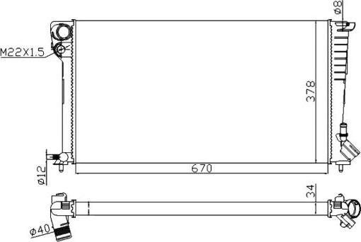 NRF 509510A - Radiator, mühərrikin soyudulması furqanavto.az