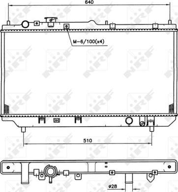 NRF 509511 - Radiator, mühərrikin soyudulması furqanavto.az