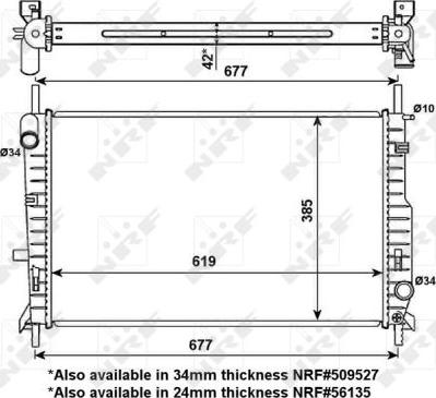 NRF 509527A - Radiator, mühərrikin soyudulması furqanavto.az