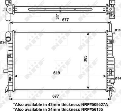 NRF 509527 - Radiator, mühərrikin soyudulması furqanavto.az