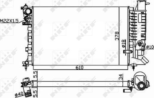 NRF 50419 - Radiator, mühərrikin soyudulması furqanavto.az