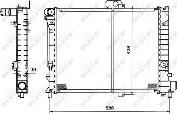 NRF 504140 - Radiator, mühərrikin soyudulması furqanavto.az