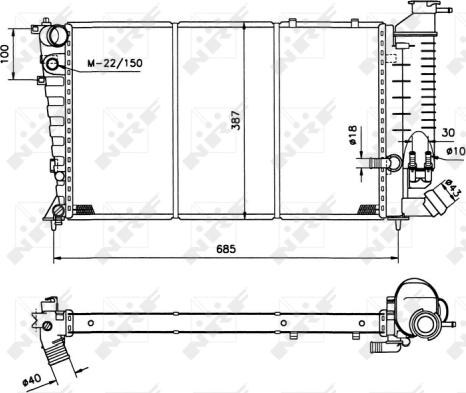 NRF 50412 - Radiator, mühərrikin soyudulması furqanavto.az