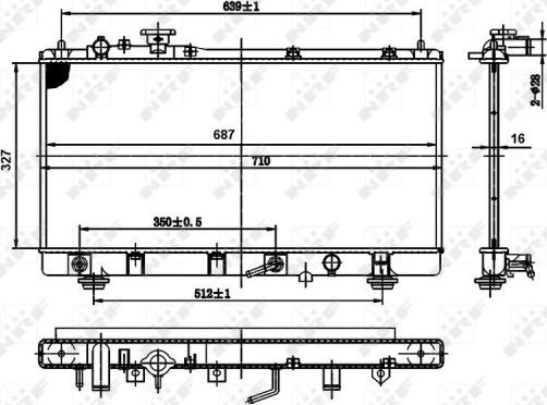 NRF 50142 - Radiator, mühərrikin soyudulması furqanavto.az